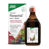 Floravital liquid iron bottle with dropper, supporting daily energy.