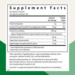 Floradix pour showing convenient daily serving for energy support.