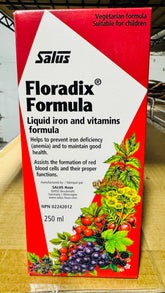 Floradix Liquid Iron bottle pour for easy daily dosing and steady energy