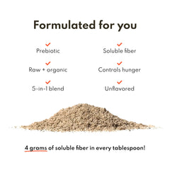 Florasophy Organic Acacia Gum image highlights natural soluble fiber for digestion.