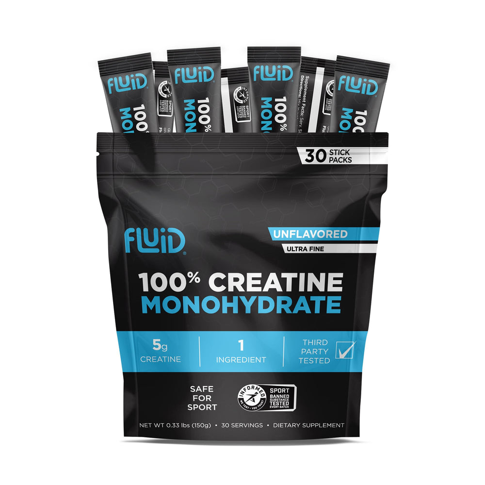 Fluid Creatine ultra-fine powder dissolves easily in drinks for smooth mixing.