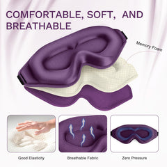 FlyCoco eye mask with adjustable straps fits many head sizes securely.