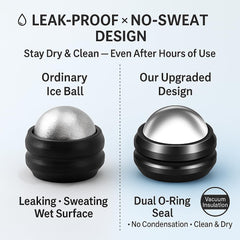 Flyfan leak-proof vacuum seal close-up showing dry hands during use