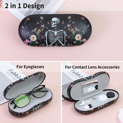 FlyingMage 2in1 case open with built-in mirror for easy lens handling
