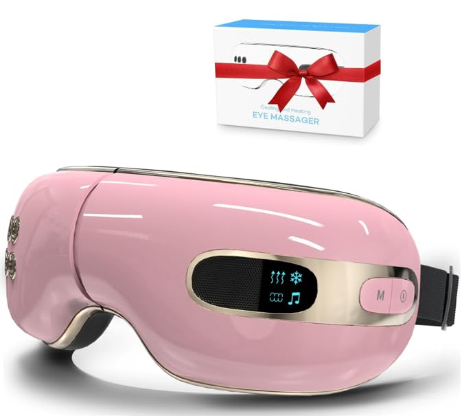 fmlave eye massager heat compress mode provides soothing warmth for tired eyes