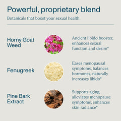 FOCL ingredients Horny Goat Weed and Fenugreek for vitality.