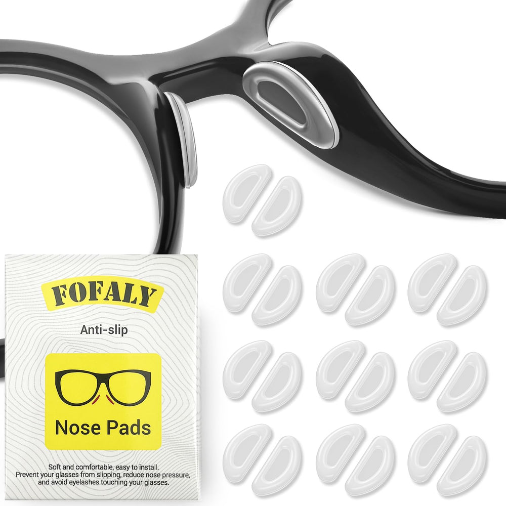 FOFALY clear eyeglass nose pads for all-day comfort