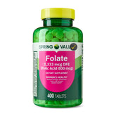 Folate 1,333 mcg DFE bottle shown for daily wellness support