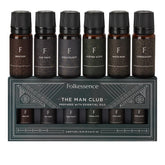 Folkulture men’s essential oil Oud Tabac bottle close-up for mood setting