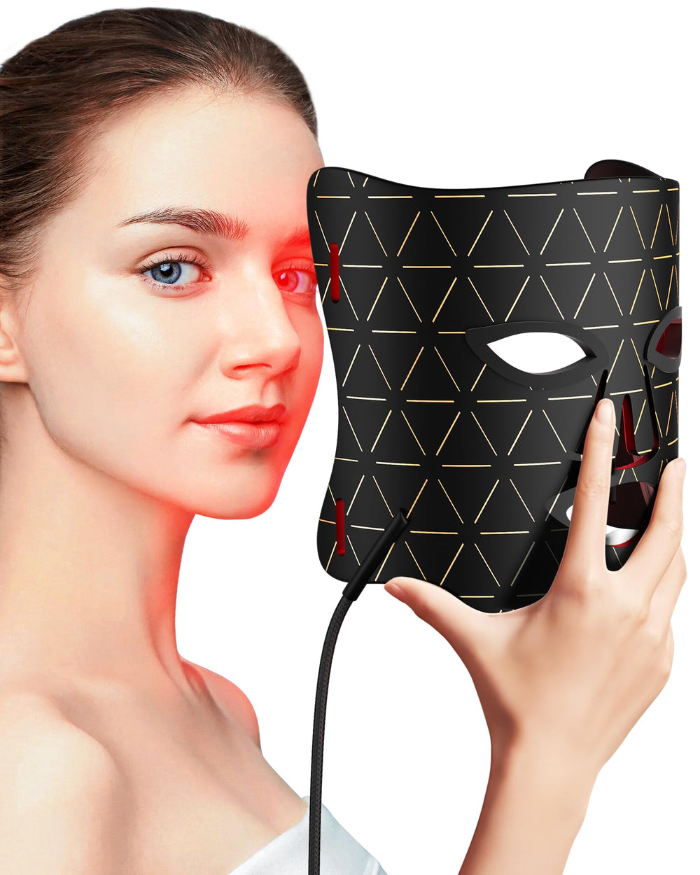 FOLOKE LED Light Therapy Mask front view for at-home skincare routine.