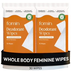FOMIN Acidified Deodorant Wipes underarms quick freshness