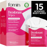 FOMIN packaging of acidified travel wipes shows compact eco-friendly design for on-the-go freshness
