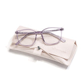 FONHCOO blue light glasses with round purple frame filter blue light for screen comfort.