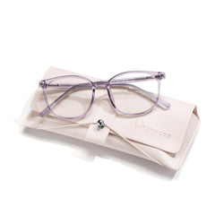 FONHCOO blue light glasses with round purple frame filter blue light for screen comfort.