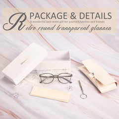 FONHCOO round smoke grey glasses side view reduces eye strain during long device use
