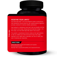 Force Factor Test X180 Alpha Max pills ready for workouts