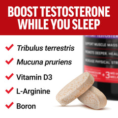 Force Factor Test X180 PM label details with tribulus and melatonin ingredients