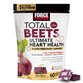 Force Factor Total Beets heart health bottle for daily cardiovascular support.