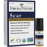 Forces Of Nature Scar Control rollerball bottle with organic formula for scar care