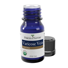 Forces of Nature varicose veins treatment packaging highlights vegan, organic formula