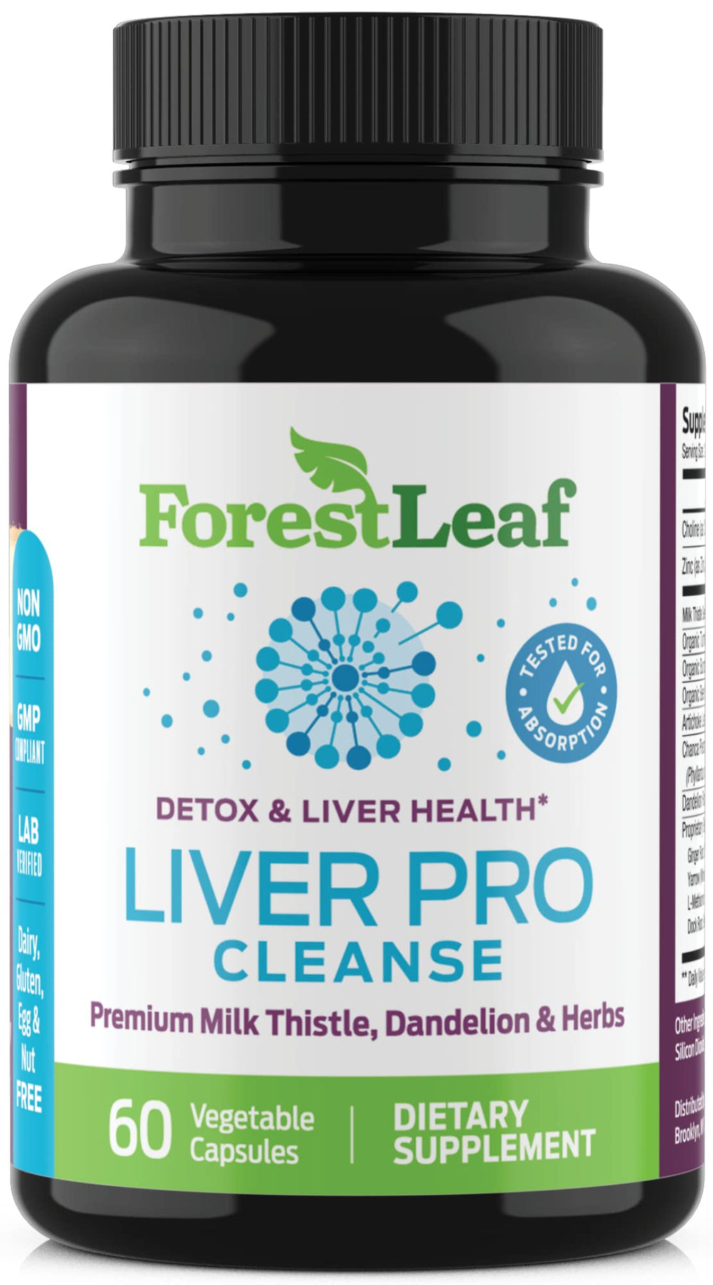 ForestLeaf Liver Cleanse bottle front, signaling liver wellness support for daily detox routines
