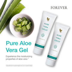 Forever Living Aloe Vera Gelly applied on hand demonstrates quick absorption and moisturization.
