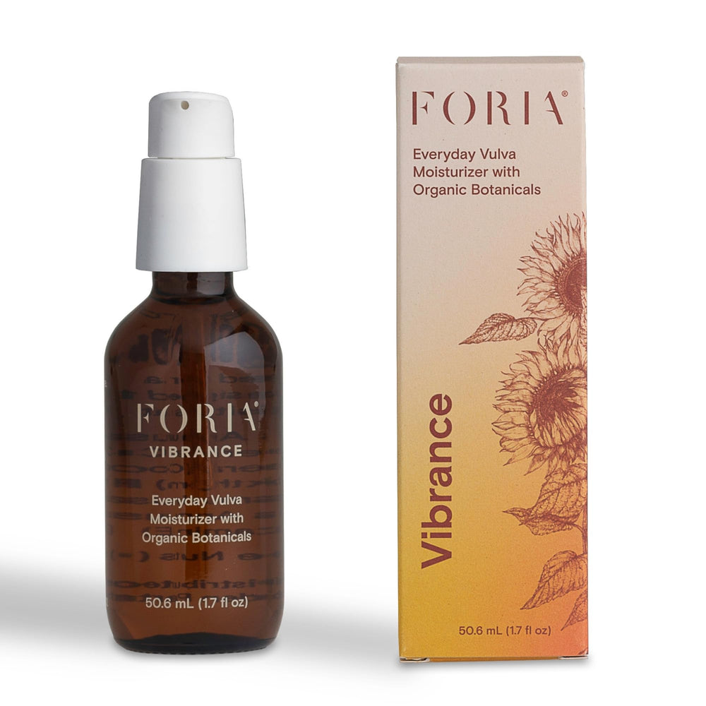 Foria Everyday Vulva Moisturizer bottle pump for easy, fragrance-free hydration.