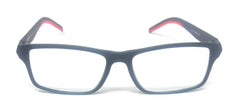 Side view of black red Ironman frames showing lightweight design