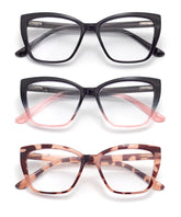 FoxMook gafas de lectura estilo Oprah con armazón negro para uso diario