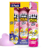 FOZZI'S Perfectly Pink bath foam spray creates cotton-candy clouds for kids.