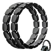 Fqwrus Hematite Bracelet Men close-up beads showing natural texture and energy.