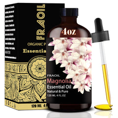 Fraoil Magnolia Aceite Esencial, frasco ámbar 120 ml para aromaterapia suave