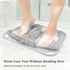 FREATECH foot scrubber bristles close-up showing exfoliation action.