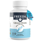 Freeda Calcium Citrate bottle showing highly absorbable calcium for daily bone support