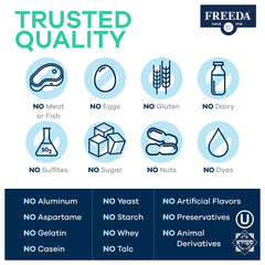 FREEDA coated tablets demonstrating easy swallowing in daily routine.