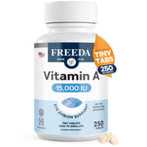 Freeda Vitamin A 15000 IU bottle for daily eye and immune support.