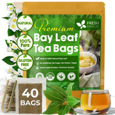 FRESHDRINKUS bay leaf tea bags close-up, highlighting natural aroma for tea lovers.