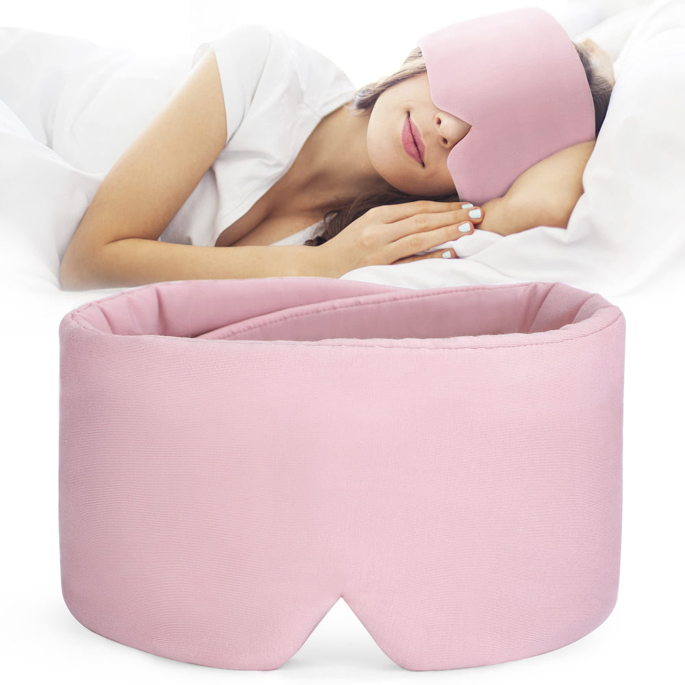 FreshMe cotton sleep mask nose-wing close-up blocks light effectively