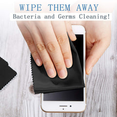 Frienda microfiber cloth for glasses on eye wear, safe lens cleaning.