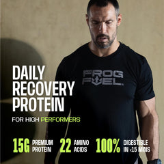 Frog Fuel Power Berry packet – grab-and-go post-workout nutrition.