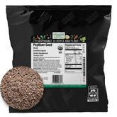 Frontier Co-op Organic Whole Psyllium Seed 1lb bag ready for fiber-rich smoothies and baking.