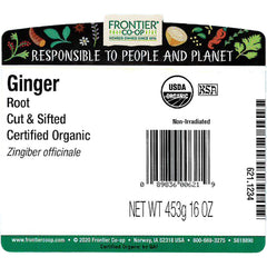 Frontier Co-op bulk ginger root for quick, vibrant flavor in sauces and stir-fries.