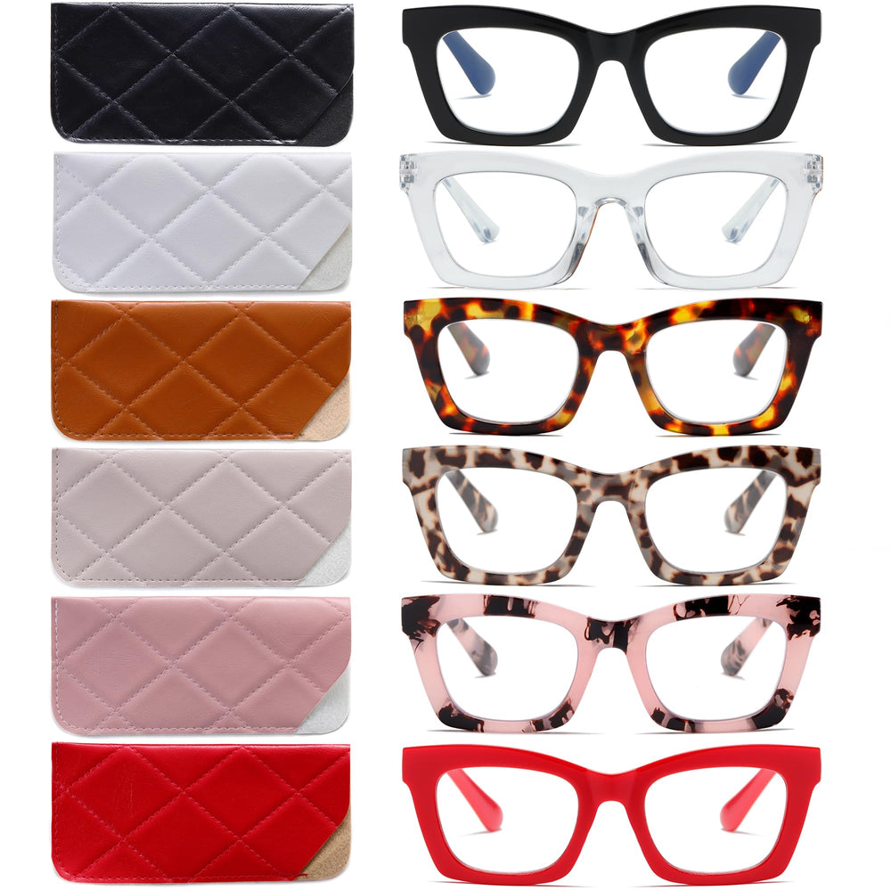 FSRTEP Oprah Style readers with oversized square frames for versatile daily wear.