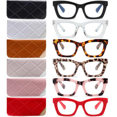 FSRTEP Oprah Style readers with oversized square frames for versatile daily wear.