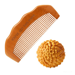 FSYQUAST birth comb with wooden handle offers ergonomic support during labor.