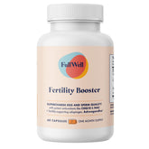 FullWell Fertility Booster bottle with label, signaling daily reproductive wellness.