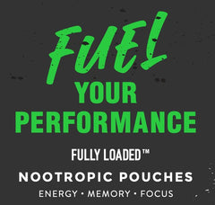 Fully Loaded Alpha Fuel pouch between cheek and gum for quick release.
