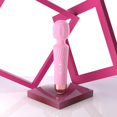 Funfly handheld massager, top view, compact grip for targeted relief.