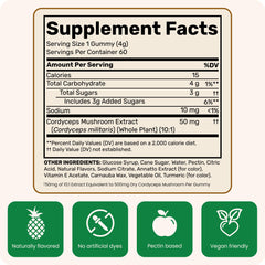 Fungies Cordyceps gummy texture close-up emphasizes chewy, enjoyable daily ritual.