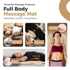 fuptos full body massage mat lumbar traction for lower back support